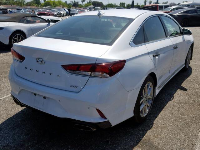 5NPE34AB3JH660283 - 2018 HYUNDAI SONATA SPO WHITE photo 4