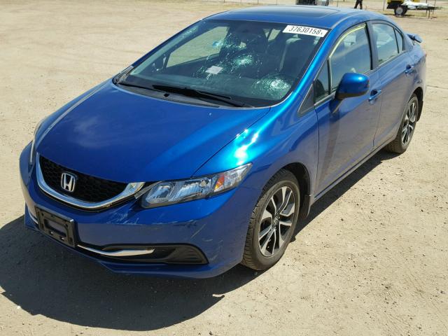 19XFB2F84DE228626 - 2013 HONDA CIVIC EX BLUE photo 2