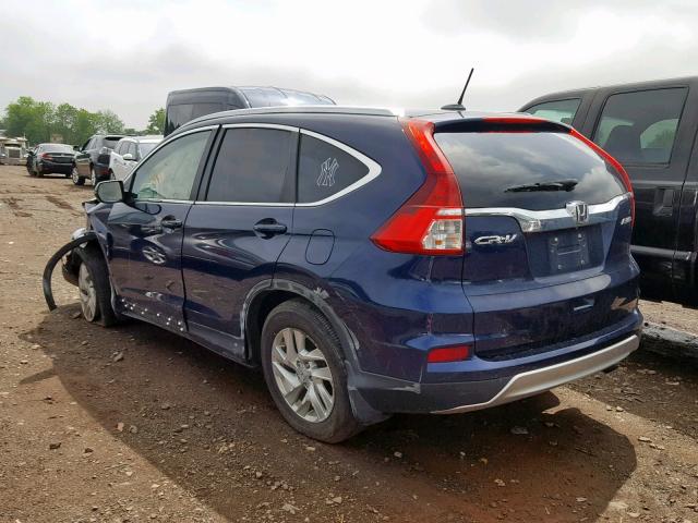 5J6RM4H73GL066257 - 2016 HONDA CR-V EXL BLUE photo 3