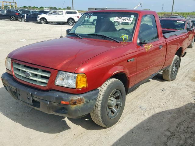 1FTYR10U83PB77277 - 2003 FORD RANGER RED photo 2