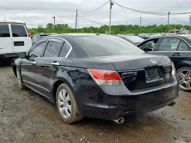 1HGCP3F84AA015377 - 2010 HONDA ACCORD EXL BLACK photo 3