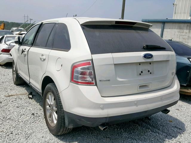 2FMDK4JC0ABA69701 - 2010 FORD EDGE SEL WHITE photo 3