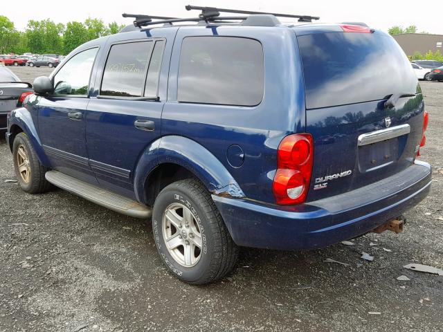 1D4HB48D54F143138 - 2004 DODGE DURANGO SL BLUE photo 3