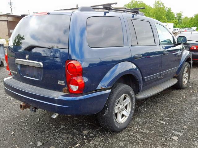 1D4HB48D54F143138 - 2004 DODGE DURANGO SL BLUE photo 4