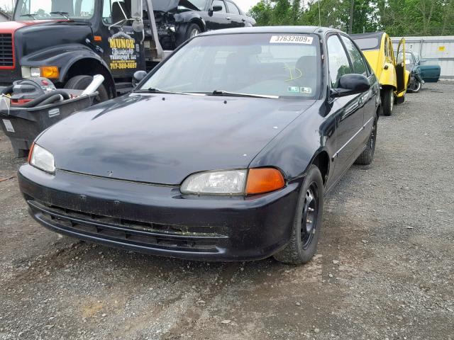 JHMEG8548NS028019 - 1992 HONDA CIVIC DX BLACK photo 2