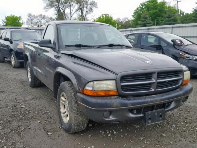 1B7FL36X42S508387 - 2002 DODGE DAKOTA SPO GRAY photo 1