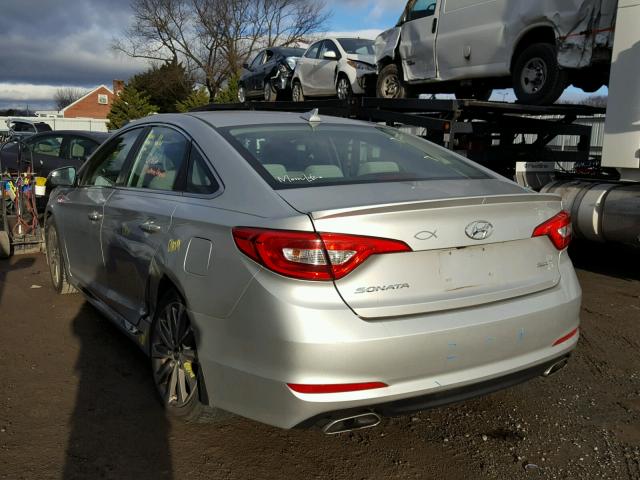 5NPE34AFXFH220457 - 2015 HYUNDAI SONATA SPO SILVER photo 3