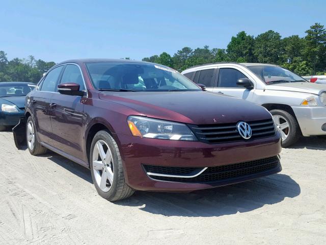 1VWBP7A32DC032892 - 2013 VOLKSWAGEN PASSAT SE BURGUNDY photo 1