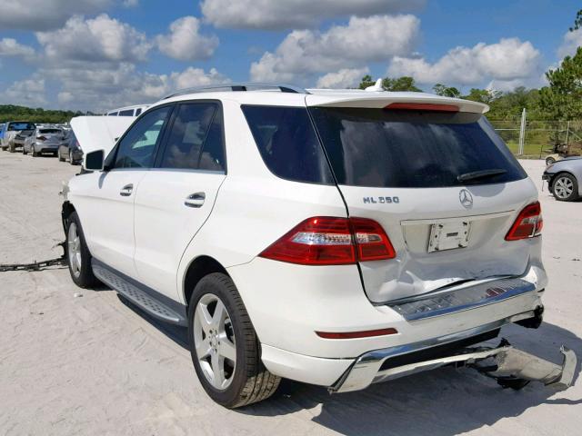 4JGDA5JB9EA287668 - 2014 MERCEDES-BENZ ML 350 WHITE photo 3