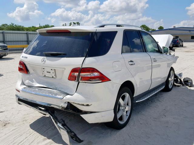 4JGDA5JB9EA287668 - 2014 MERCEDES-BENZ ML 350 WHITE photo 4