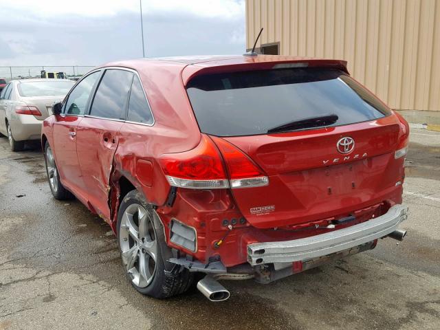 4T3BK3BB6AU034945 - 2010 TOYOTA VENZA RED photo 3