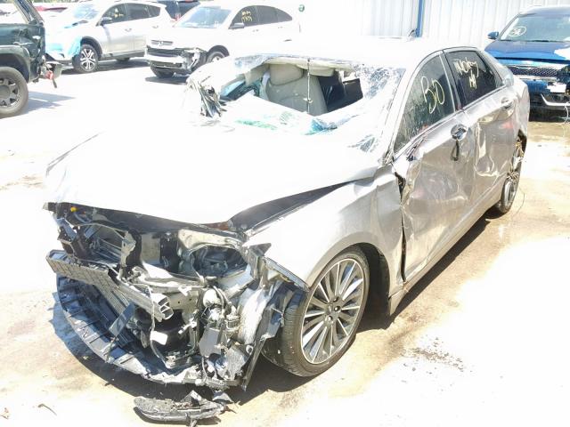 3LN6L2LUXGR621182 - 2016 LINCOLN MKZ HYBRID GRAY photo 2