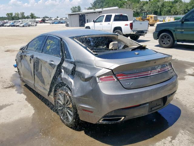 3LN6L2LUXGR621182 - 2016 LINCOLN MKZ HYBRID GRAY photo 3