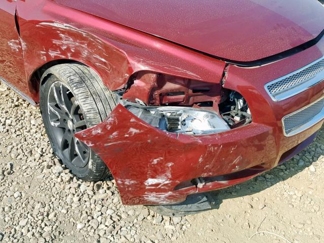 1G1ZE5E76AF320829 - 2010 CHEVROLET MALIBU LTZ მუქწითელი ფოტო 9