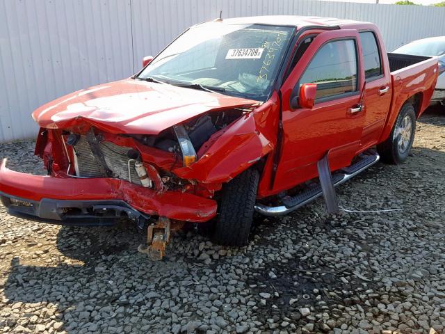 1GCHTCFE1B8121526 - 2011 CHEVROLET COLORADO L RED photo 2