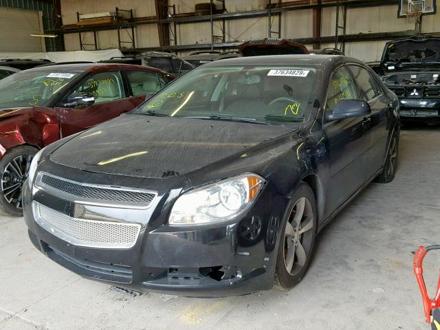 1G1ZC5EB7AF256102 - 2010 CHEVROLET MALIBU 1LT BLACK photo 2