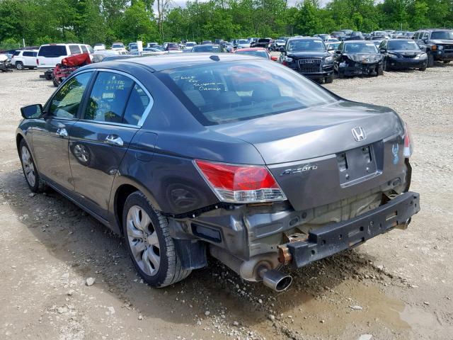 5KBCP3F88AB006107 - 2010 HONDA ACCORD EXL GRAY photo 3