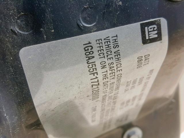 1G8AJ55F17Z129800 - 2007 SATURN ION LEVEL RED photo 10