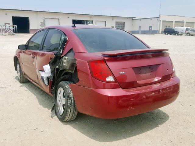 1G8AJ55F17Z129800 - 2007 SATURN ION LEVEL RED photo 3