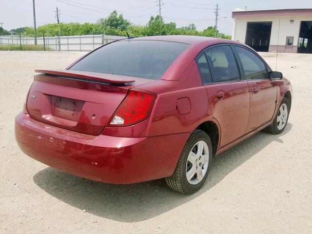 1G8AJ55F17Z129800 - 2007 SATURN ION LEVEL RED photo 4
