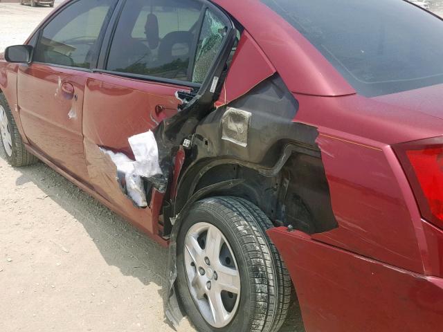 1G8AJ55F17Z129800 - 2007 SATURN ION LEVEL RED photo 9