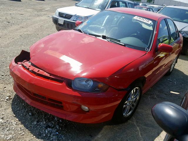 1G1JH52F747232404 - 2004 CHEVROLET CAVALIER L RED photo 2