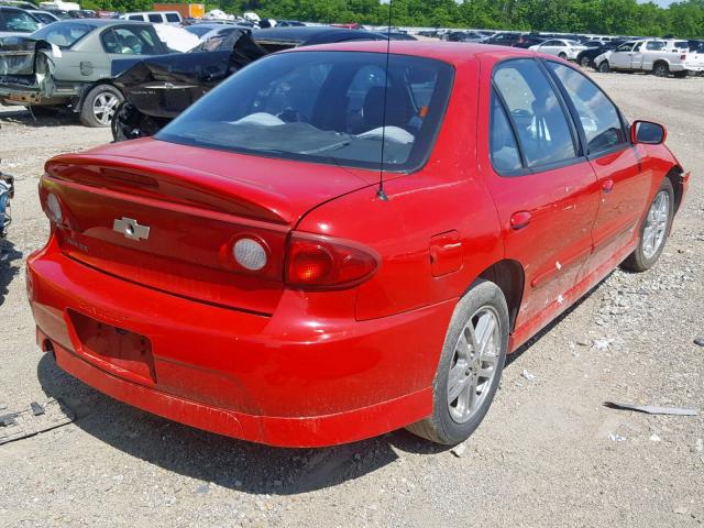 1G1JH52F747232404 - 2004 CHEVROLET CAVALIER L RED photo 4