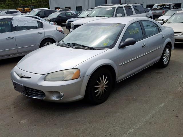 1C3EL56U21N711602 - 2001 CHRYSLER SEBRING LX SILVER photo 2