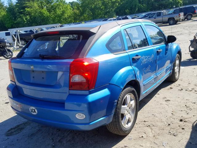 1B3HB48B17D414421 - 2007 DODGE CALIBER SX BLUE photo 4