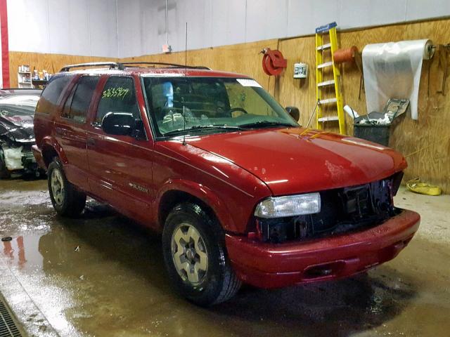 1GNDT13W82K109030 - 2002 CHEVROLET BLAZER BURGUNDY photo 1