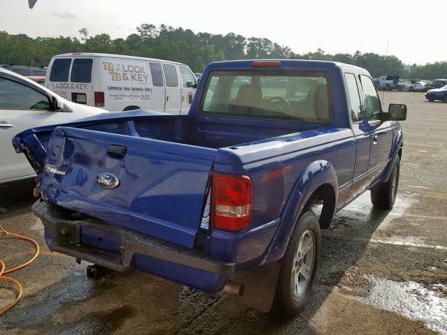 1FTYR14U56PA01169 - 2006 FORD RANGER SUP BLUE photo 4