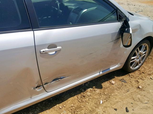 JTKDE177250034355 - 2005 TOYOTA SCION TC SILVER photo 9