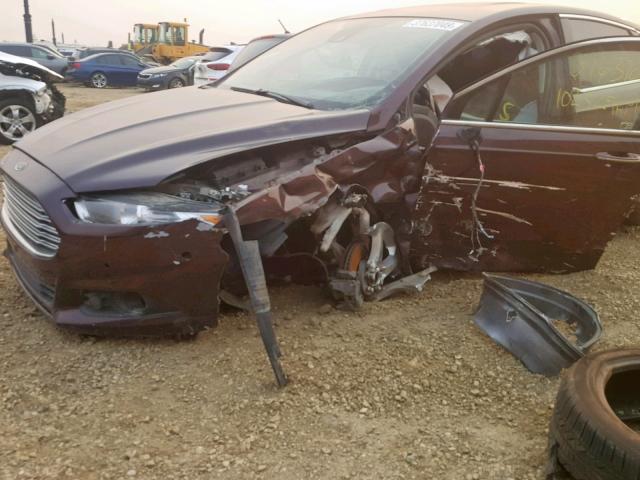 3FA6P0D91DR100294 - 2013 FORD FUSION TIT BURGUNDY photo 9