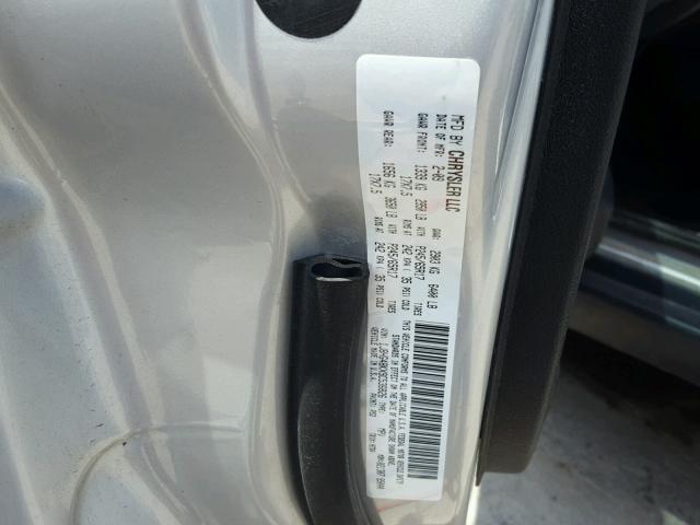 1J8HG48KX9C536826 - 2009 JEEP COMMANDER SILVER photo 10