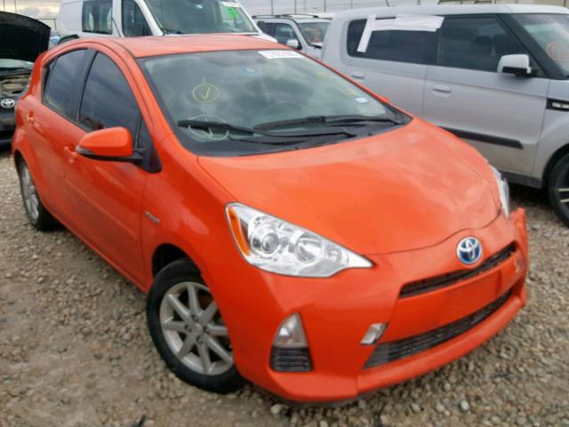 JTDKDTB38E1076606 - 2014 TOYOTA PRIUS C ORANGE photo 1