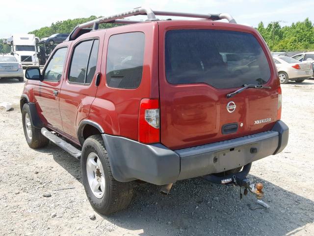 5N1ED28YX4C603893 - 2004 NISSAN XTERRA XE RED photo 3