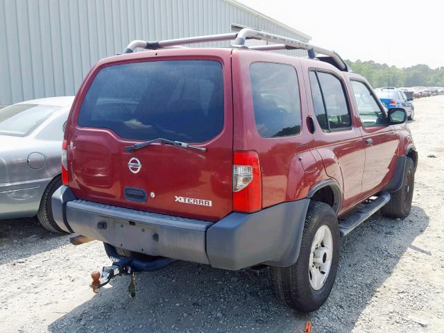 5N1ED28YX4C603893 - 2004 NISSAN XTERRA XE RED photo 4