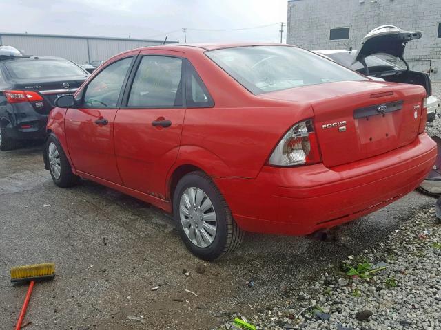 1FAFP34N45W115840 - 2005 FORD FOCUS ZX4 RED photo 3