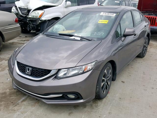 19XFB2F98DE079579 - 2013 HONDA CIVIC EXL GRAY photo 2