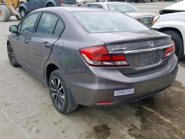 19XFB2F98DE079579 - 2013 HONDA CIVIC EXL GRAY photo 3