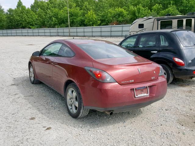 1G2ZH17N894120338 - 2009 PONTIAC G6 GT MAROON photo 3