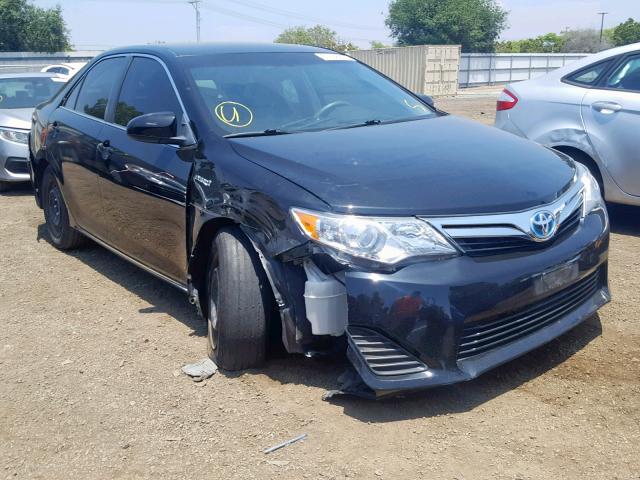 4T1BD1FK1DU071715 - 2013 TOYOTA CAMRY HYBR BLACK photo 1