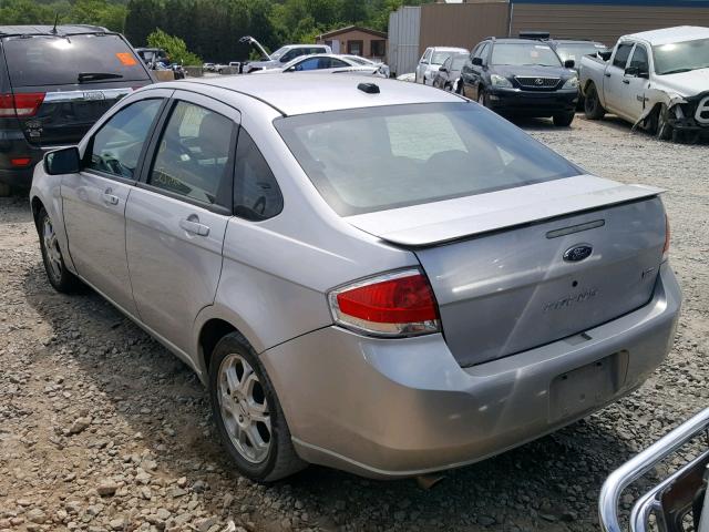 1FAHP36N39W236595 - 2009 FORD FOCUS SES SILVER photo 3