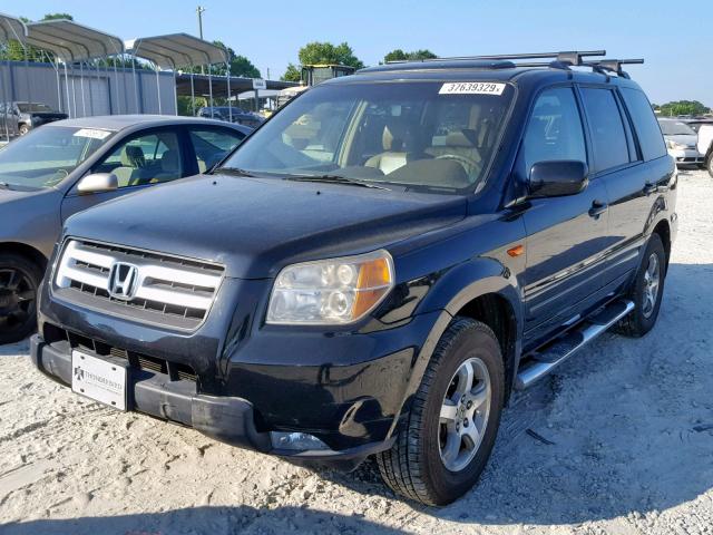 5FNYF18548B007845 - 2008 HONDA PILOT EXL BLACK photo 2