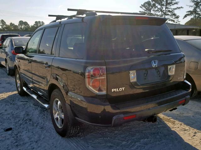 5FNYF18548B007845 - 2008 HONDA PILOT EXL BLACK photo 3