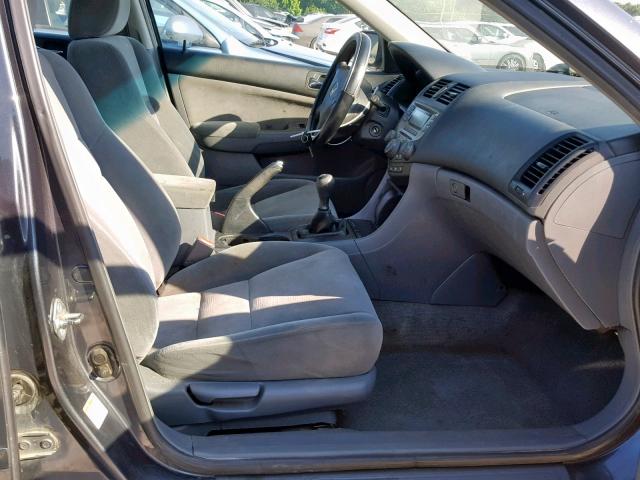 1HGCM554X6A168260 - 2006 HONDA ACCORD LX GRAY photo 5