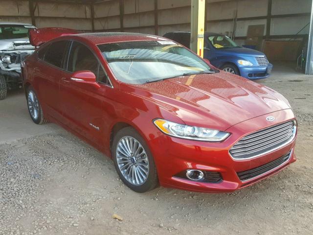 3FA6P0RU2DR279409 - 2013 FORD FUSION TIT RED photo 1