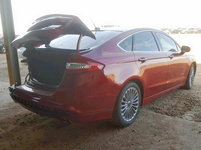 3FA6P0RU2DR279409 - 2013 FORD FUSION TIT RED photo 4