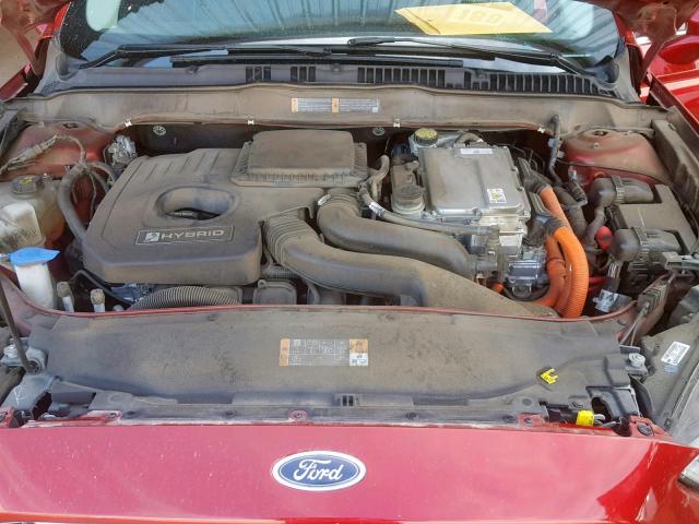 3FA6P0RU2DR279409 - 2013 FORD FUSION TIT RED photo 7