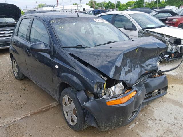 KL1TD66627B777947 - 2007 CHEVROLET AVEO BASE შავი ფოტო 1